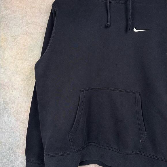Nike Sportswear Hoodie Sweatshirt Mens Sz L Black Pullover Embroidered Logo - Picture 5 of 10
